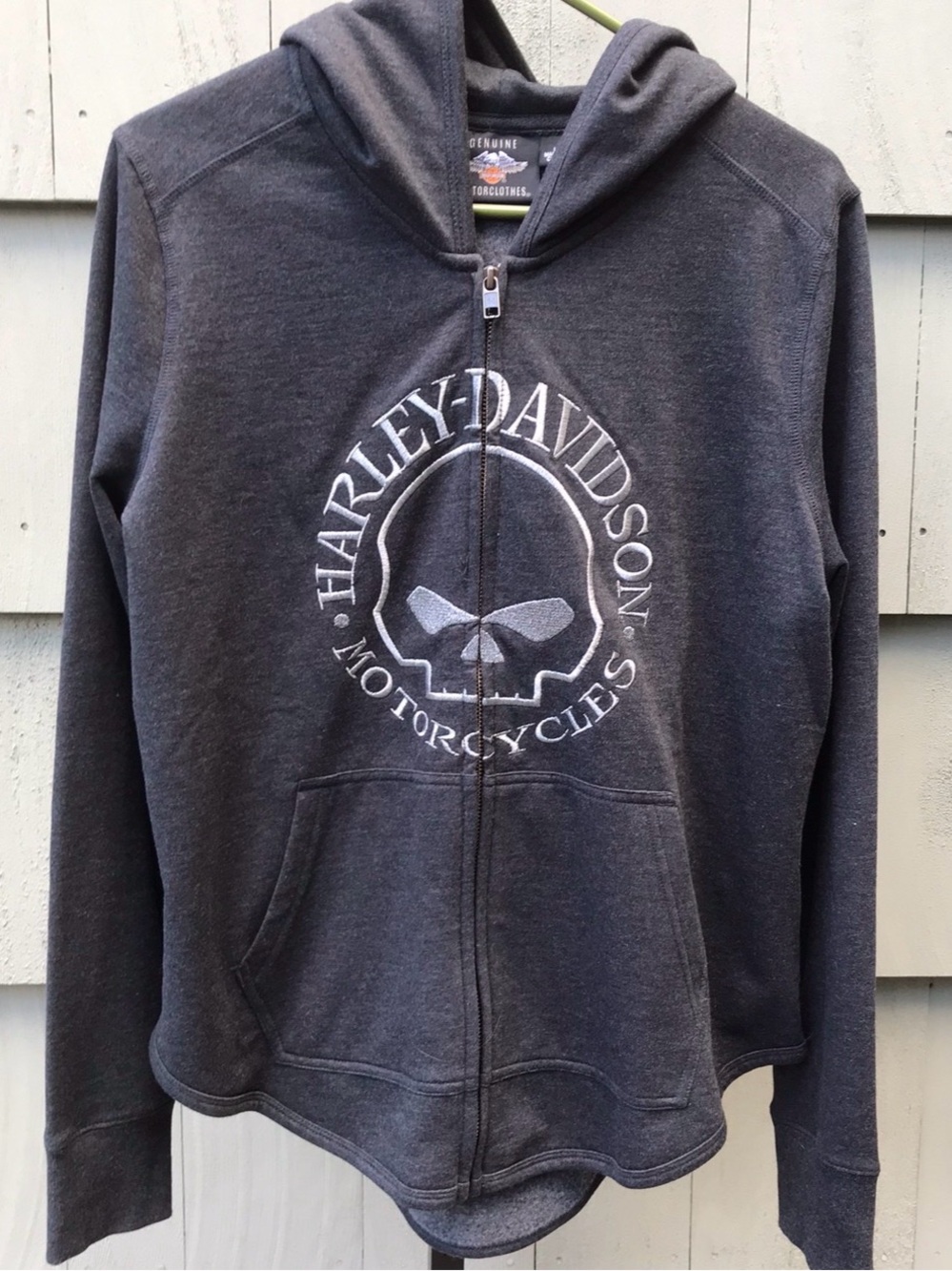 HARLEY DAVIDSON WOMEN’S FULL ZIP HOODIE WITH EMBROIDERED DETAILS SIZE M
